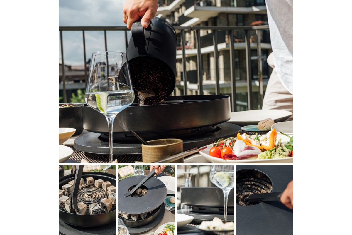 Портативный настольный гриль c Tabl''O со стартером и щипцами