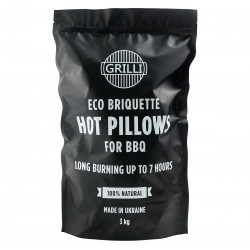 Древесно-угольный экобрикет Hot Pillows 3 кг GRILLI 777777