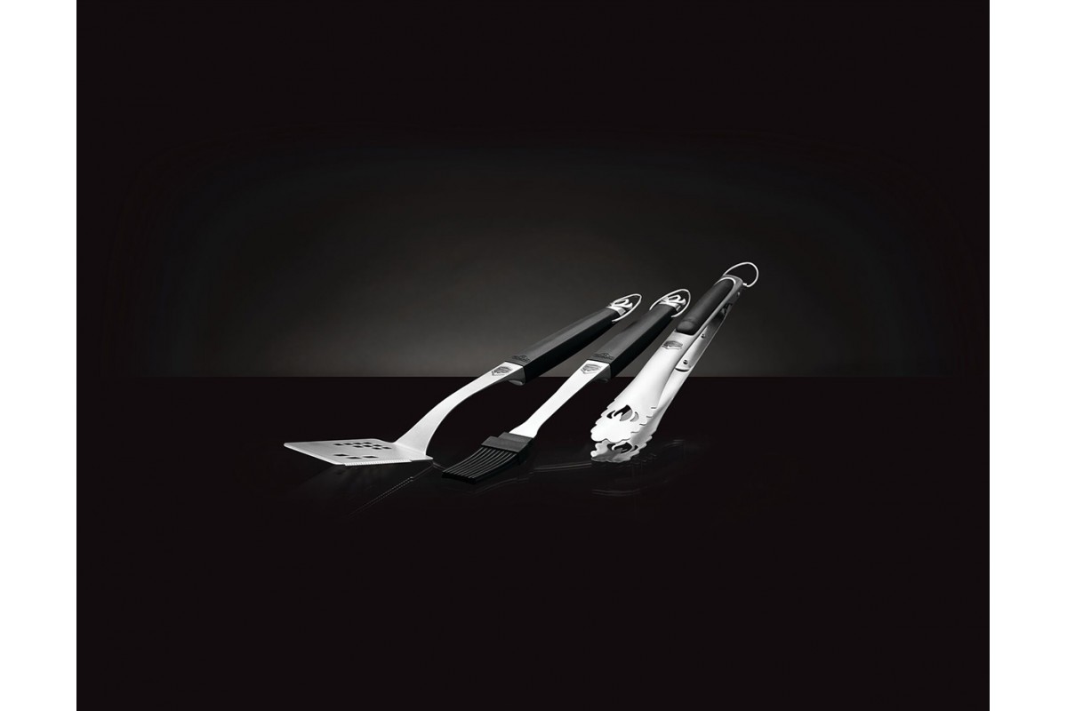 Набір із 3-х предметів із нержавіючої сталі Napoleon President's Edition (щипці, лопатка, пензлик) 70036