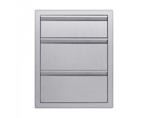 Встраиваемый модуль с тремя выдвижными ящиками, ширина 520 мм, нержавеющая сталь GRILLI 777791