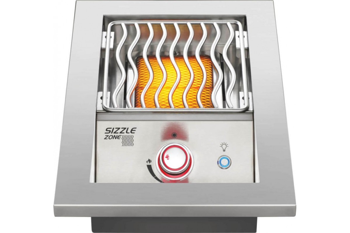 Одинарная инфракрасная горелка SIZZLE ZONE Napoleon BIB10IRPSS -CE для встраивания с крышкой из нержавеющей стали