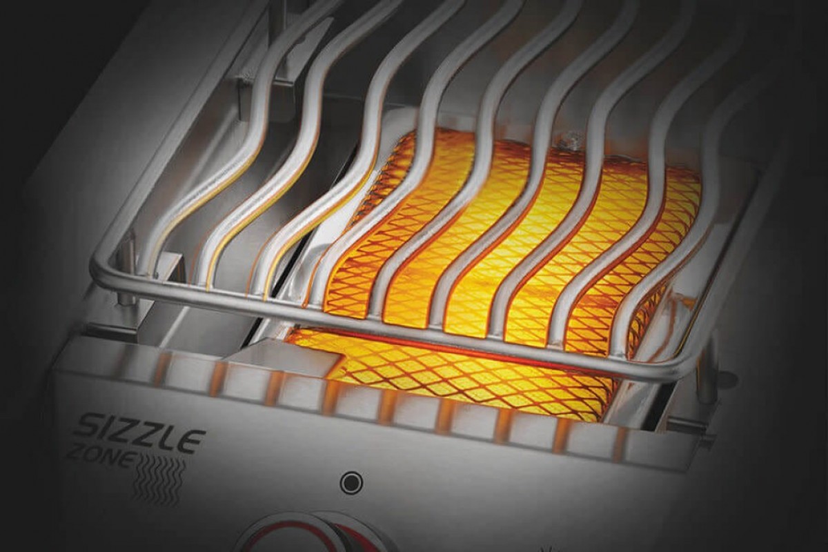 Одинарная инфракрасная горелка SIZZLE ZONE Napoleon BIB10IRPSS -CE для встраивания с крышкой из нержавеющей стали