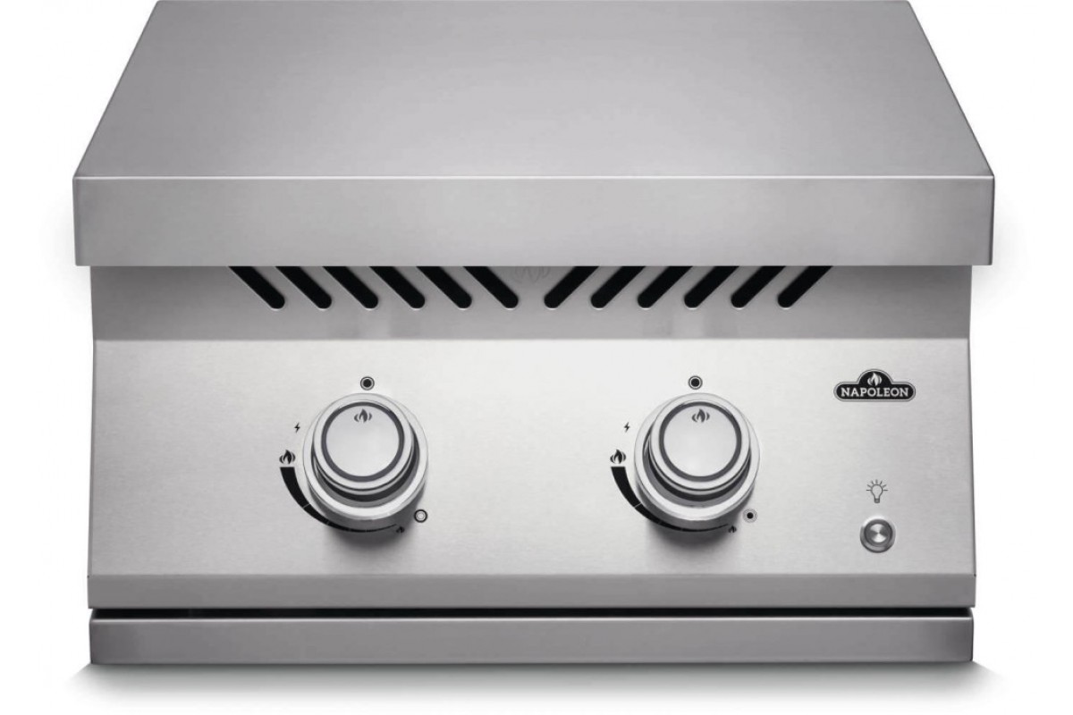 Сверхмощная двойная конфорка для встраивания с крышкой из нержавеющей стали Napoleon BIB18PBPSS-CE