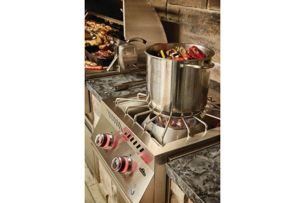 Сверхмощная двойная конфорка для встраивания с крышкой из нержавеющей стали Napoleon BIB18PBPSS-CE