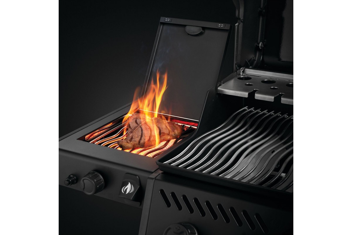 Газовый гриль Freestyle 425 с боковой конфоркой Sizzle Zone и дверкой, черный мат F425DSIBPK-RU-PHM