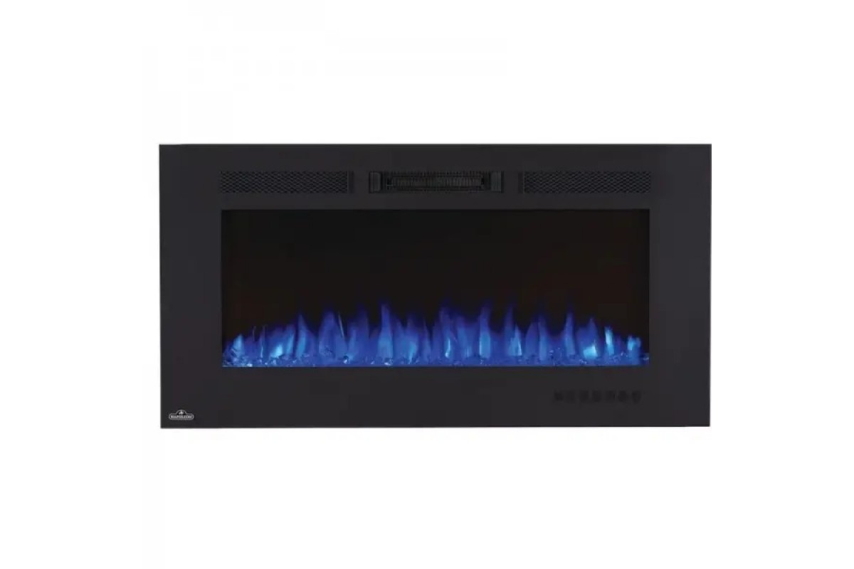 Камин электрический горизонтальный Allure Phantom 42 с металлической сеткой, черный мат (NEFL42FH-MT-EU)