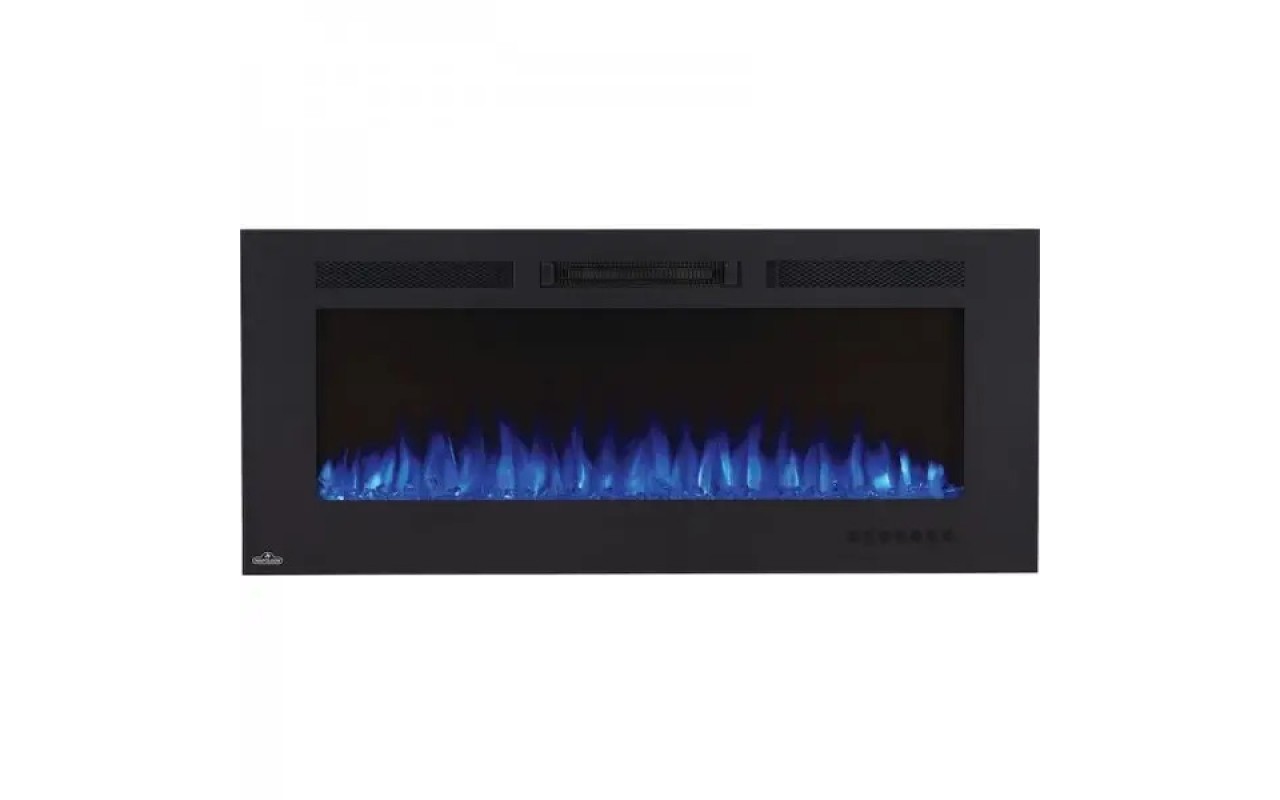 Камин электрический горизонтальный Allure Phantom 50 с металлической сеткой, черный мат (NEFL50FH-MT-EU)
