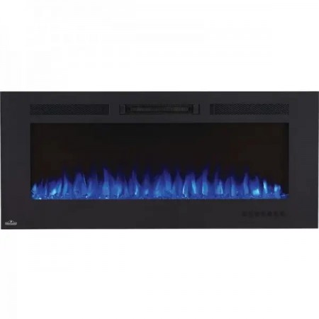 Камин электрический горизонтальный Allure Phantom 50 с металлической сеткой, черный мат (NEFL50FH-MT-EU)