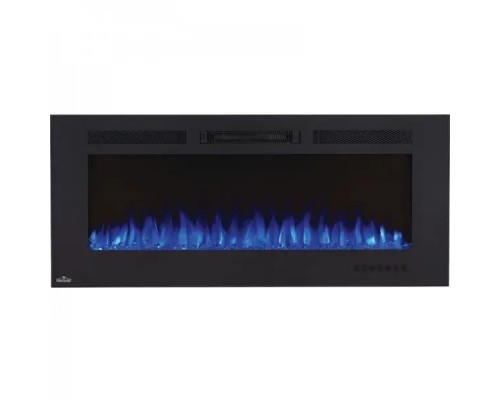 Камин электрический горизонтальный Allure Phantom 50 с металлической сеткой, черный мат (NEFL50FH-MT-EU)