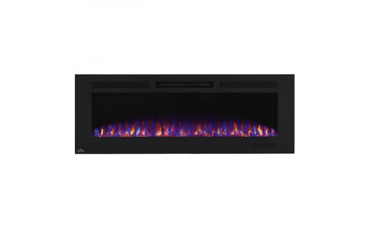 Камин электрический горизонтальный Allure Phantom 60 с металлической сеткой, черный мат (NEFL60FH-MT-EU)