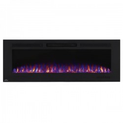 Камин электрический горизонтальный Allure Phantom 60 с металлической сеткой, черный мат (NEFL60FH-MT-EU)