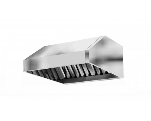 Зонт вытяжной вентиляционный с фильтрами лабиринтного типа 1100 х900 х 350 (цельно сварная конструкция)