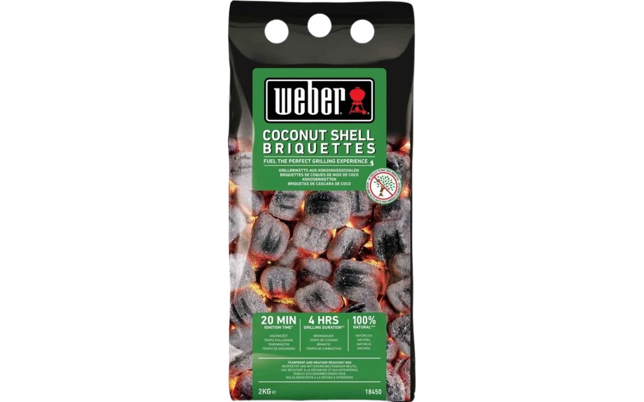Брикети кокосові 2 кг Weber 18450