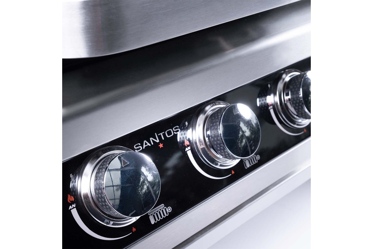 Встраиваемый газовый гриль SANTOS Free P-611, с боковой горелкой 230223