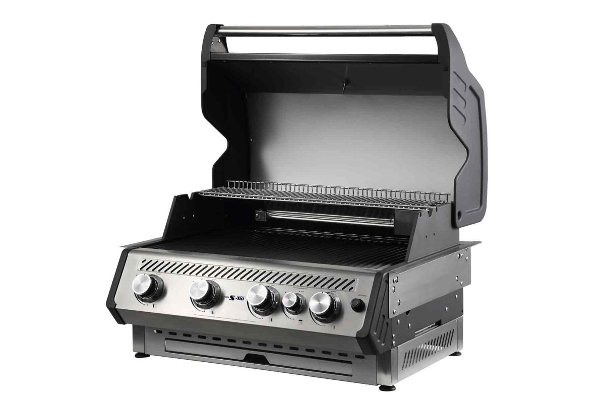 Встраиваемый газовый гриль SANTOS Free S-410 Black, с задней горелкой, черный 890666