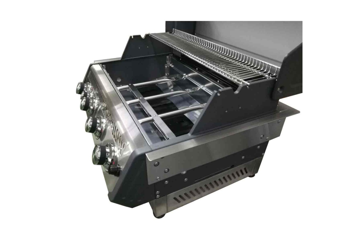 Встраиваемый газовый гриль SANTOS Free S-410, с задней горелкой, нержавеющая сталь 890673