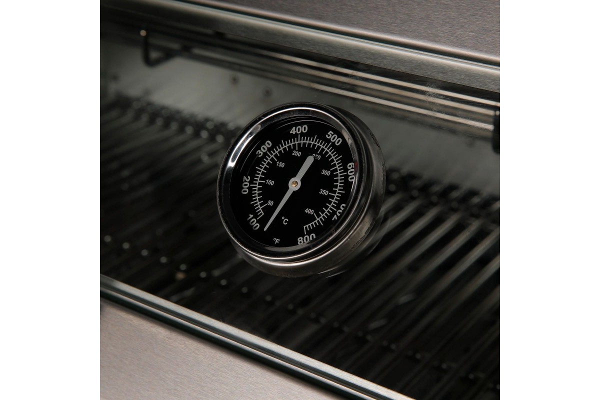 Газовый гриль SANTOS P-618, с боковой и задней горелкой, нержавеющая сталь 900327