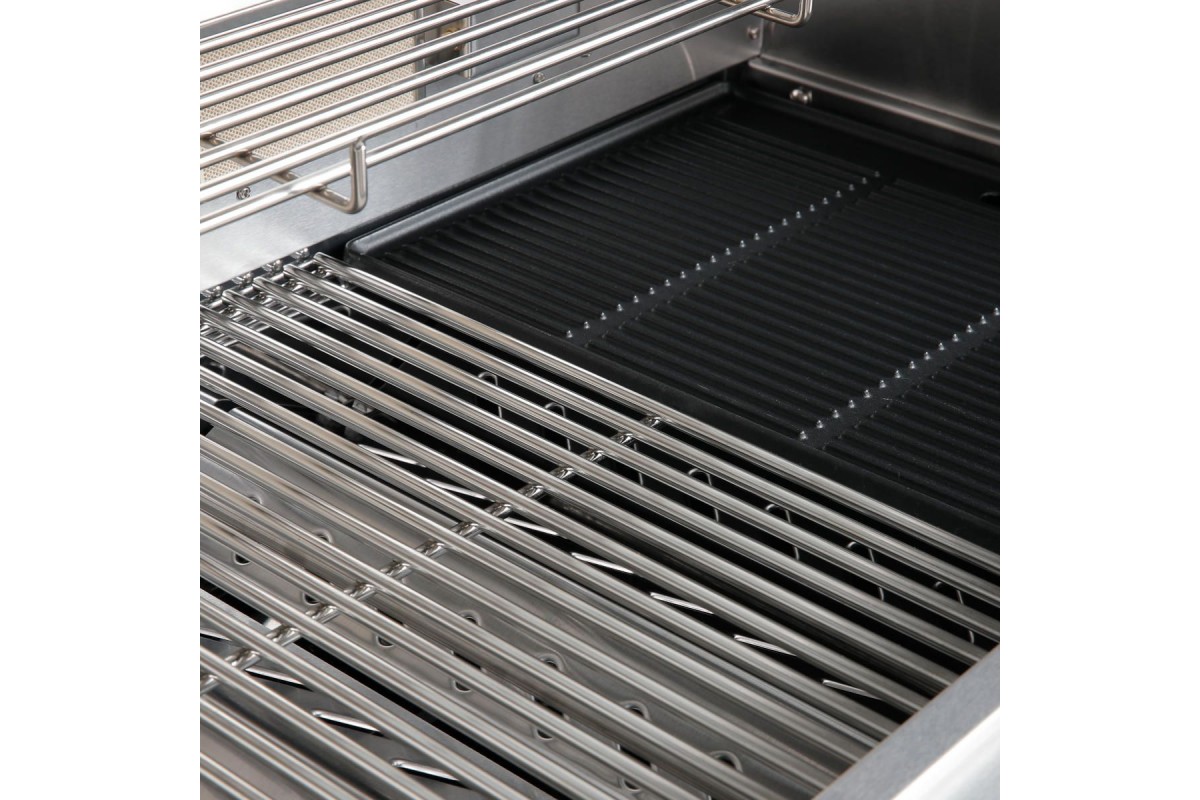 Газовый гриль SANTOS P-618, с боковой и задней горелкой, нержавеющая сталь 900327