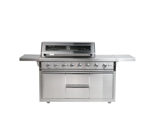 Газовий гриль SANTOS P-618, з бічним і заднім пальниками, нержавіюча сталь 900327