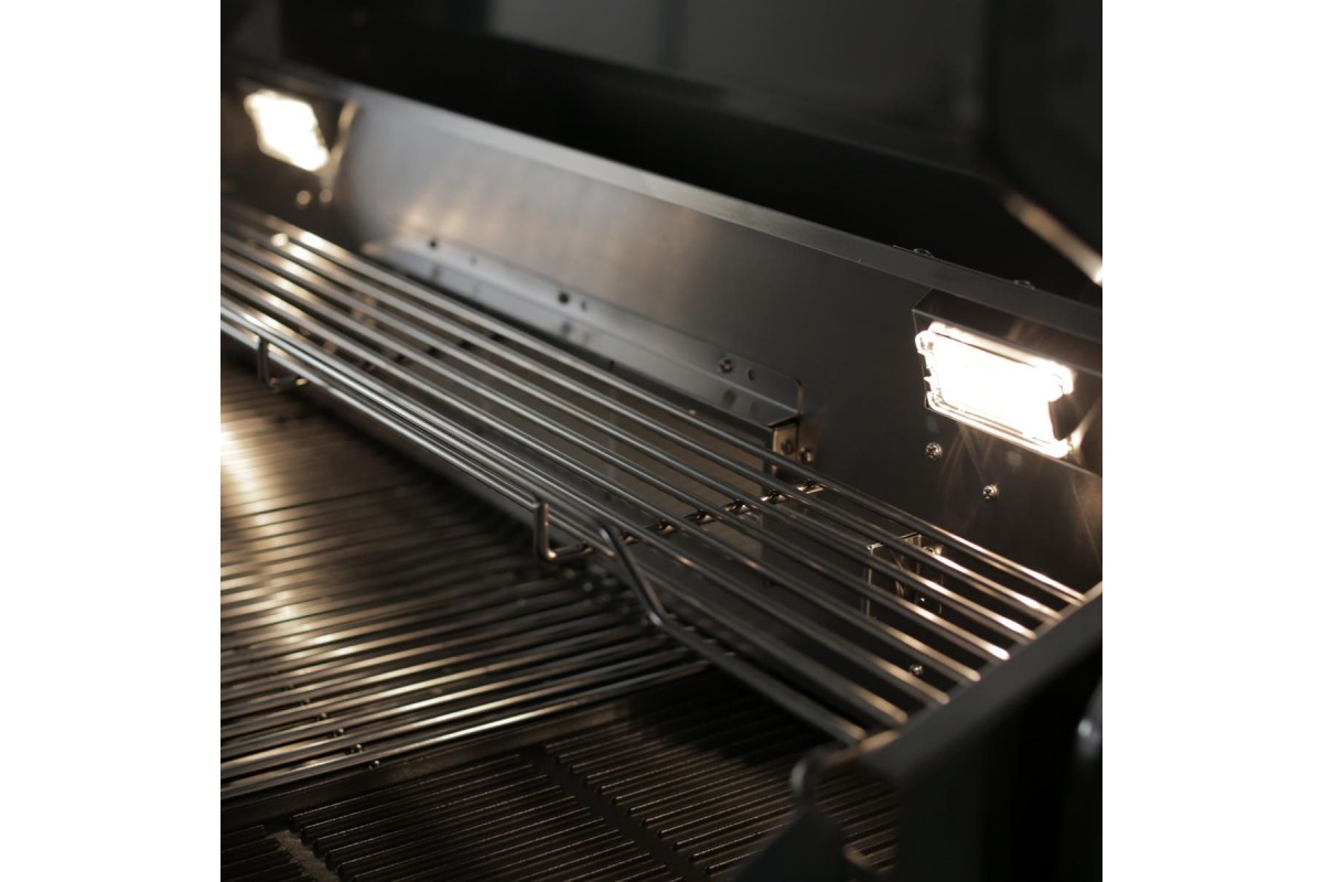 Газовый гриль SANTOS P-618, с боковой и задней горелкой, нержавеющая сталь 900327