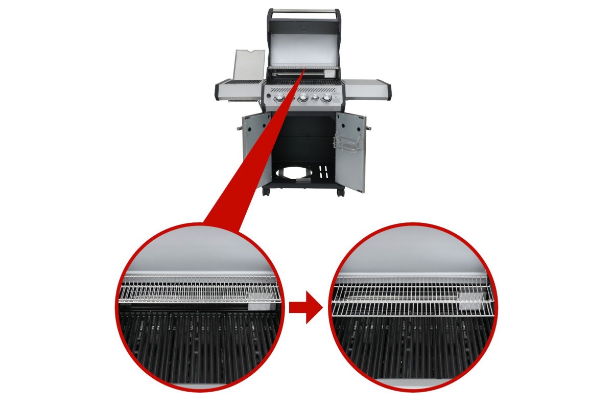 Газовый гриль SANTOS S-318 Black, с боковой и задней горелкой, черный 900273