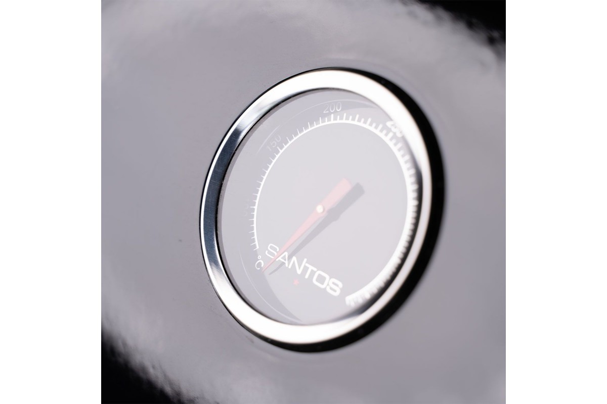 Газовый гриль SANTOS S-401 Black, с боковой горелкой, черный 900259