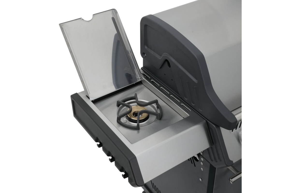 Газовый гриль SANTOS S-401 Black, с боковой горелкой, черный 900259