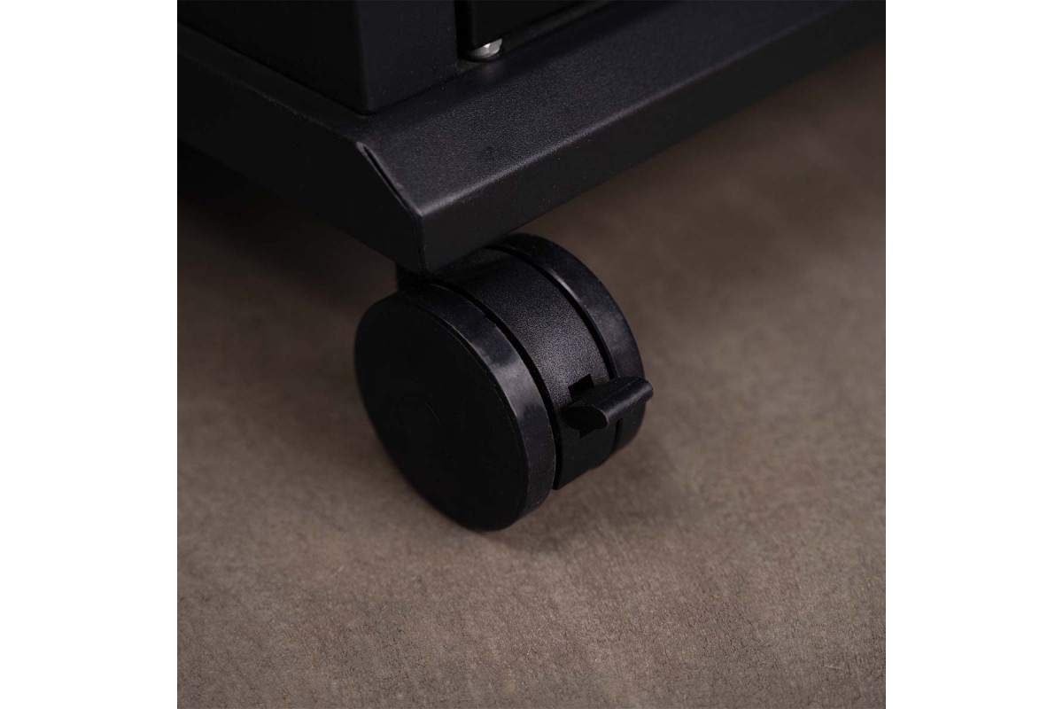 Газовый гриль SANTOS S-418 All Black, с боковой и задней горелкой, черный полностью 890055