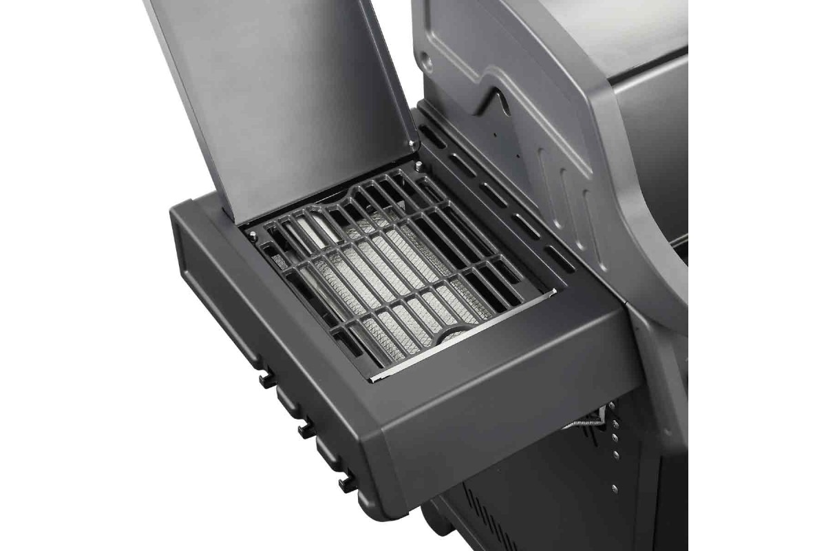 Газовый гриль SANTOS S-418 All Black, с боковой и задней горелкой, черный полностью 890055