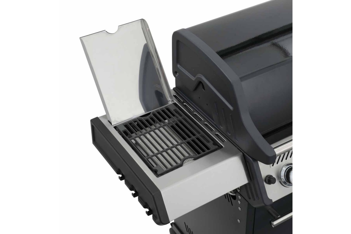 Газовый гриль SANTOS S-418 Black, с боковой и задней горелкой, черный 900297