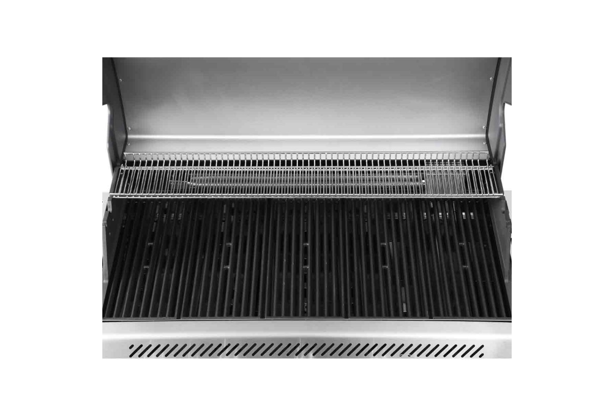 Газовый гриль SANTOS S-518, с боковой и задней горелкой, нержавеющая сталь 890604