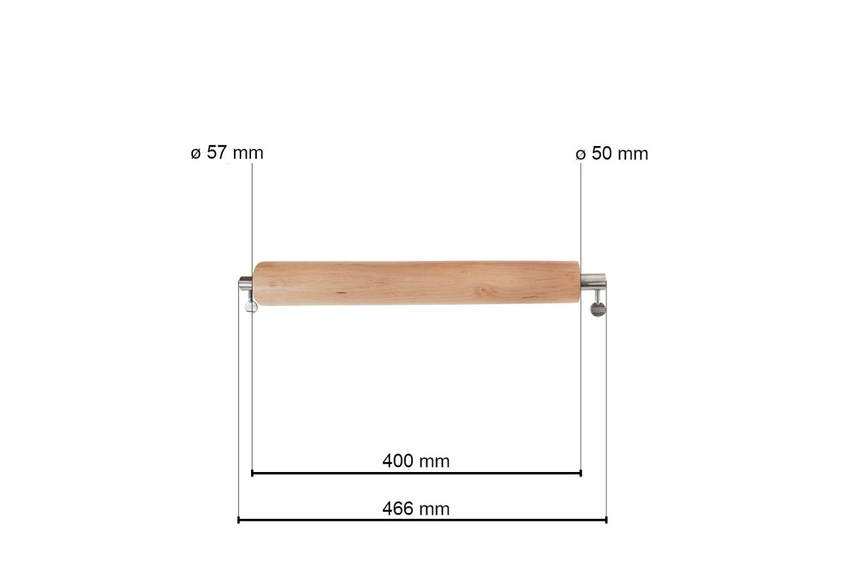 Деревянный ролик для выпечки на гриле SANTOS Baumkuchen, 40 см, для вертелей из макс. ø 12 мм 898839