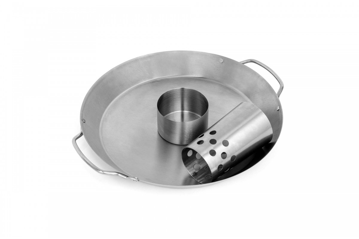 Подставка для курицы с поддоном из нержавейки GRILLI 777300