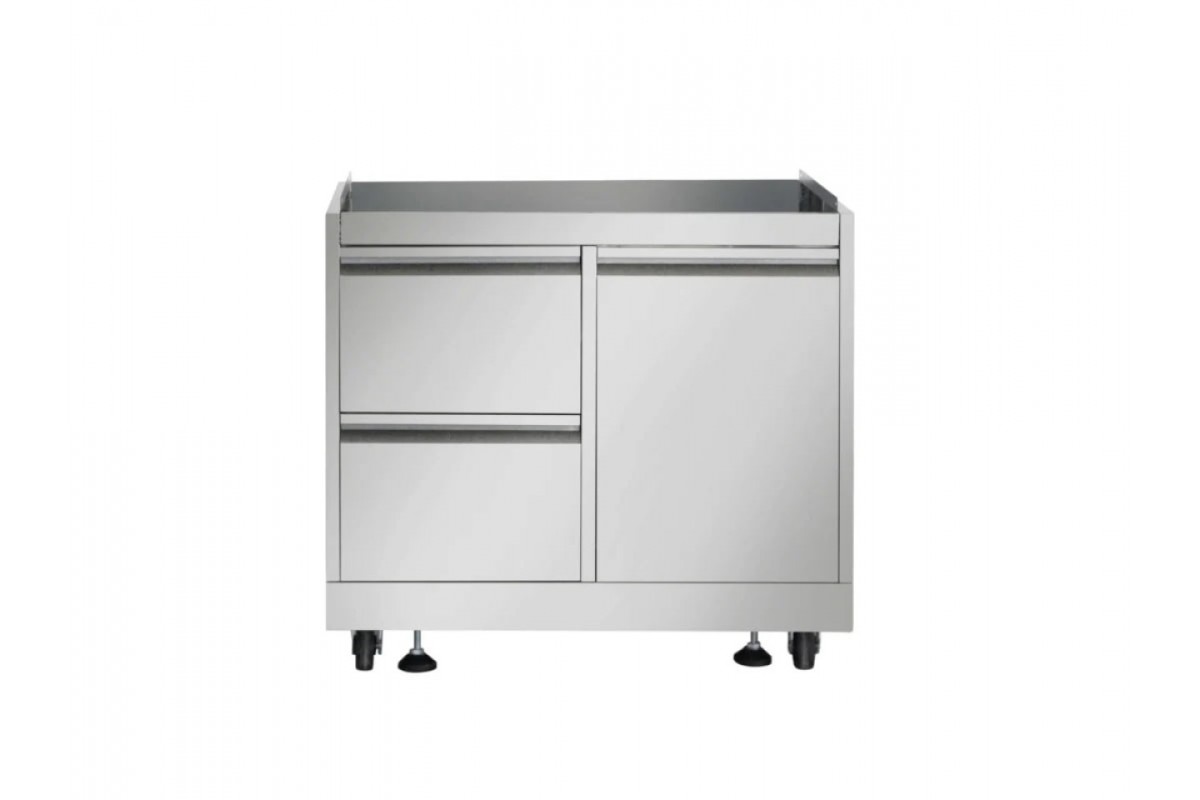 Уличная кухня-барбекю с газовым грилем Kapitan, газовой пицца-печью, мойкой и холодильником GRILLI 777431