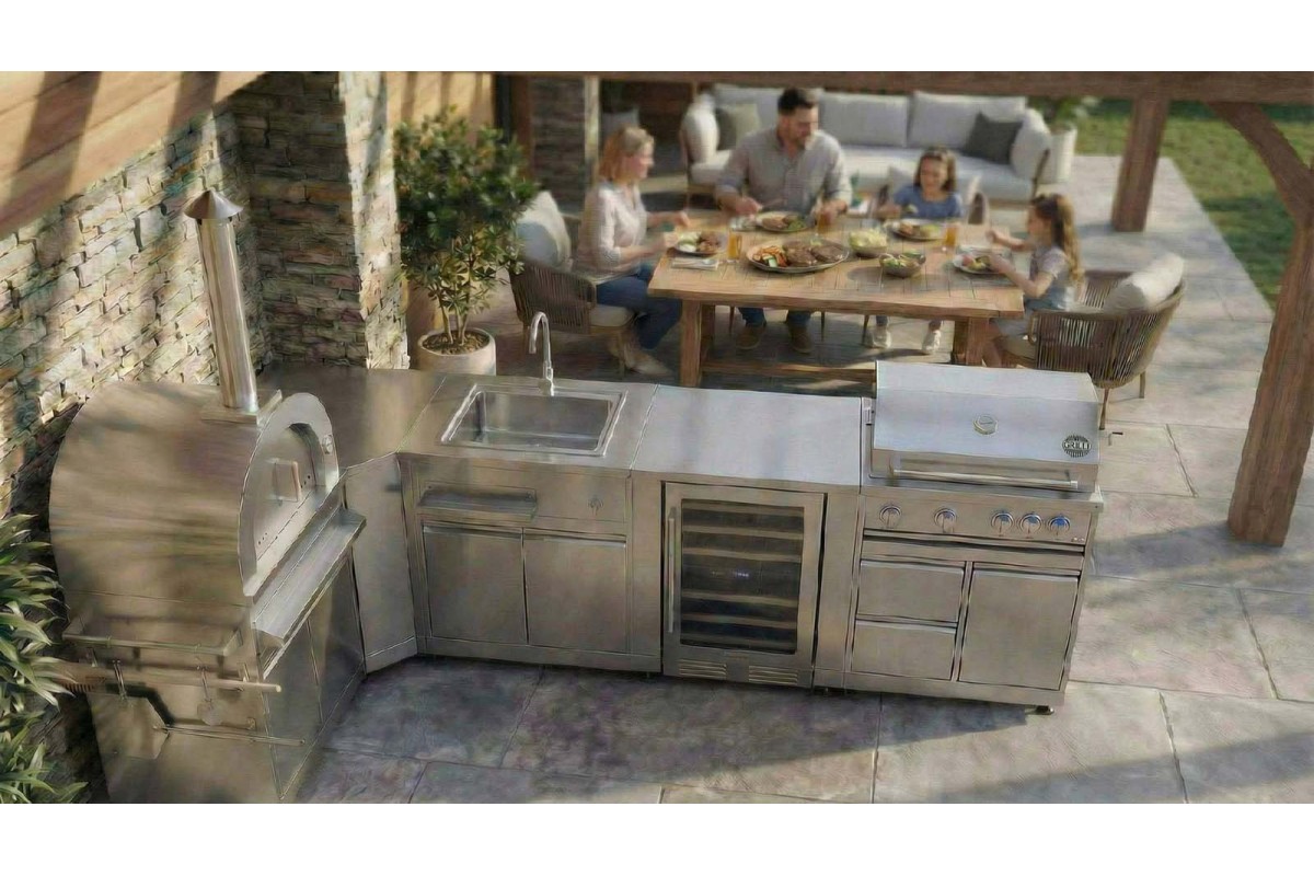 Окремо стоячий кутовий модуль із нержавіючої сталі GRILLI 777337