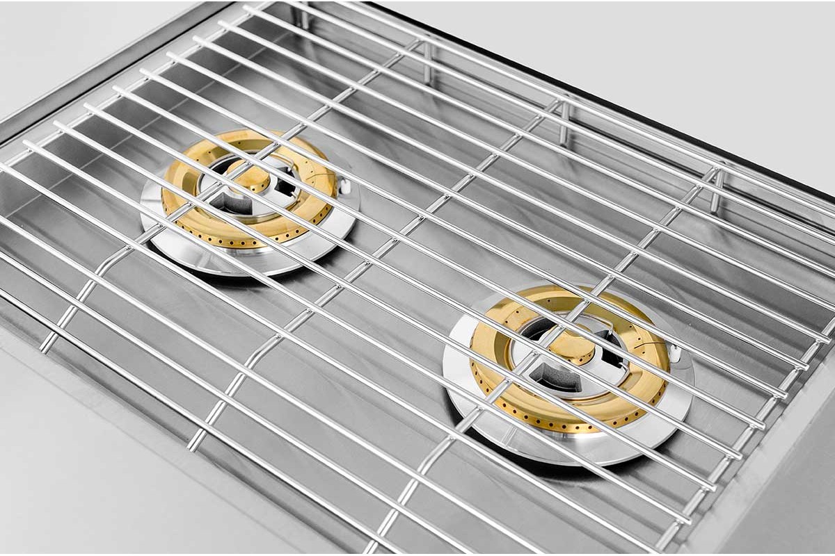 Встраиваемый модуль с двойной газовой конфоркой из нержавеющей стали GRILLI 777333