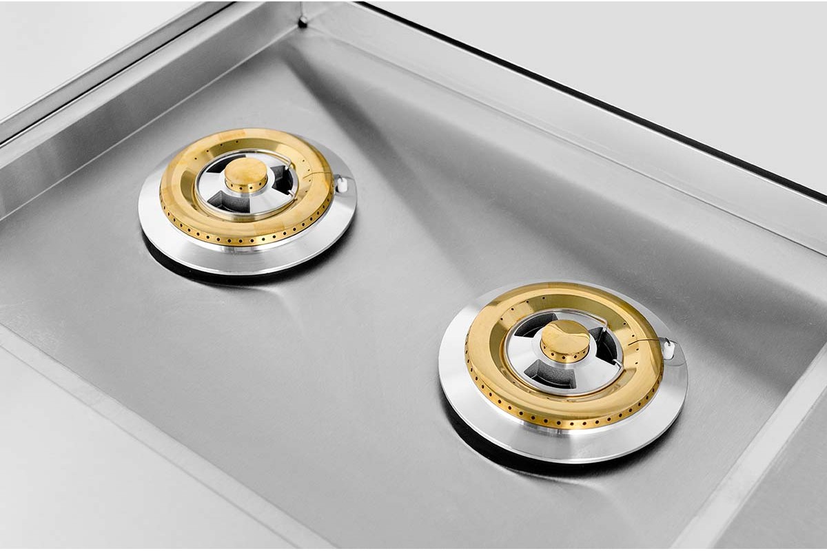 Встраиваемый модуль с двойной газовой конфоркой из нержавеющей стали GRILLI 777333