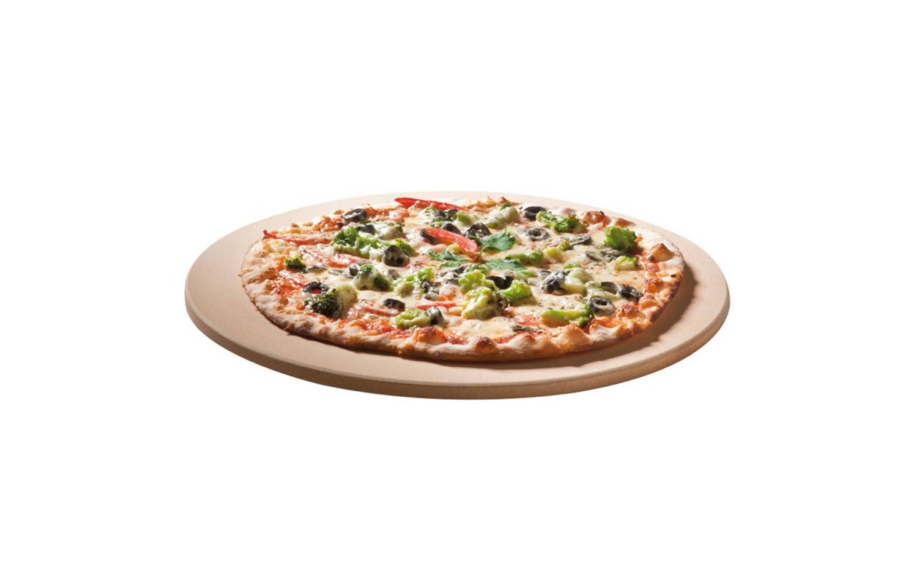Камень для выпечки и пиццы SANTOS, для газовых грилей, грилей на угле, коптилень и духовок, круглый Ø 36,5 см 9955