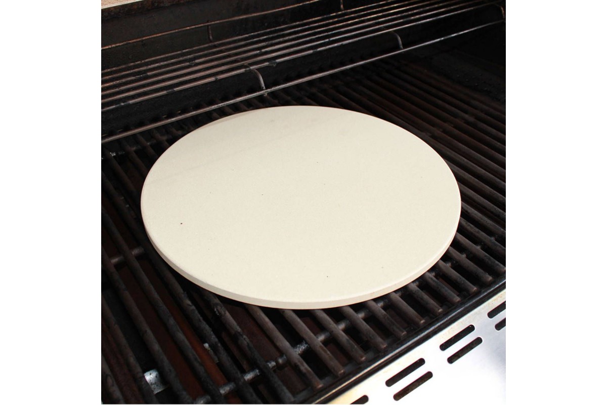 Камень для выпечки и пиццы SANTOS, для газовых грилей, грилей на угле, коптилень и духовок, круглый Ø 36,5 см 9955