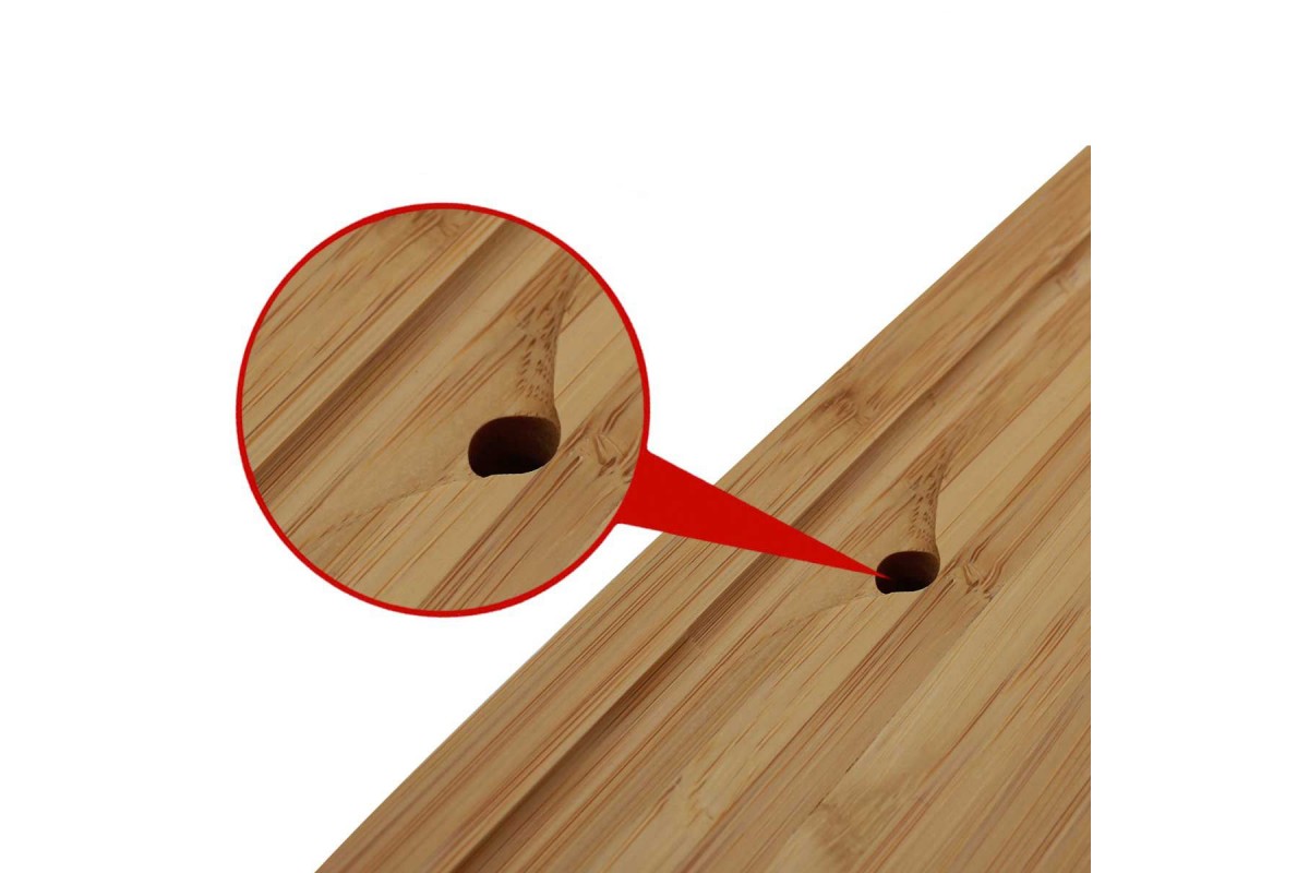 Разделочная доска с поддоном SANTOS, бамбук, нержавеющая сталь, 42,5 x 7 x 29 см 890147