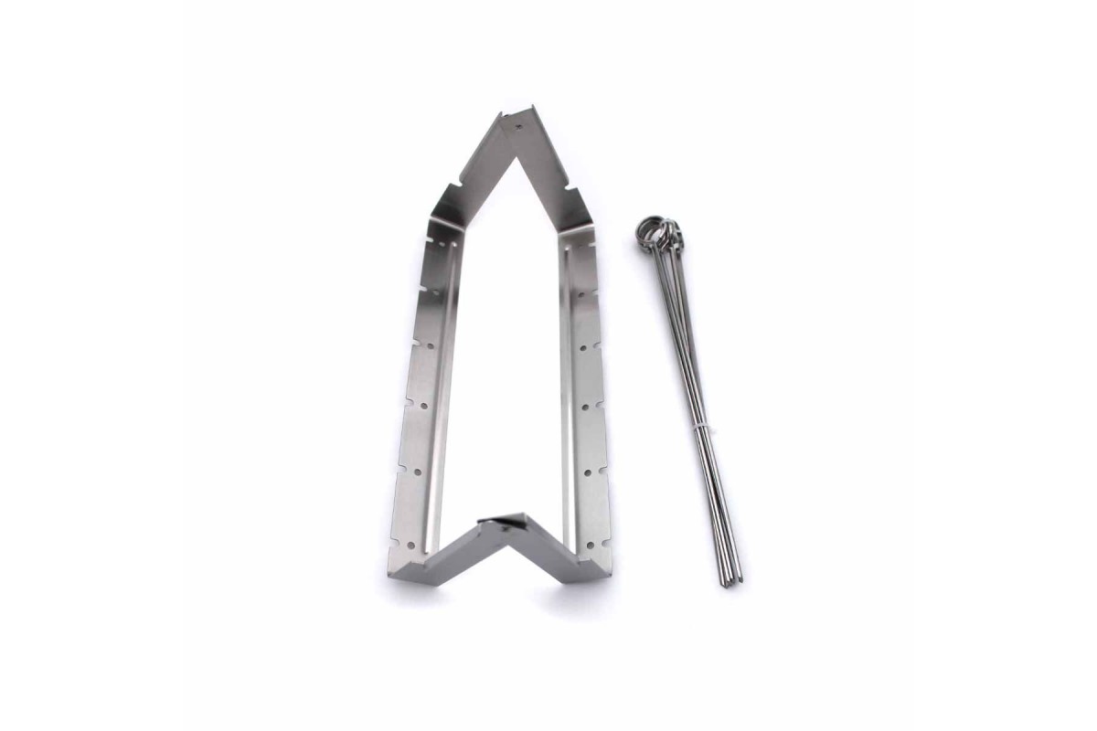 Набор шампуров с подставкой SANTOS, 6 шт, складная подставка, нержавеющая сталь 890109