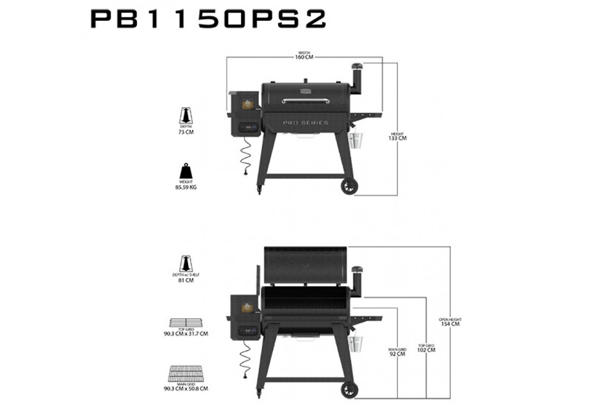 Пеллетный гриль-смокер Pit Boss Pro 1150 Wifi 10832