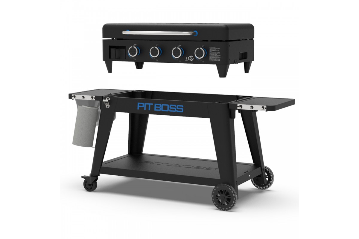 Портативний газовий гриль-планча Pit Boss Ultimate, на 4 пальники, зйомний, зі столом, 10813