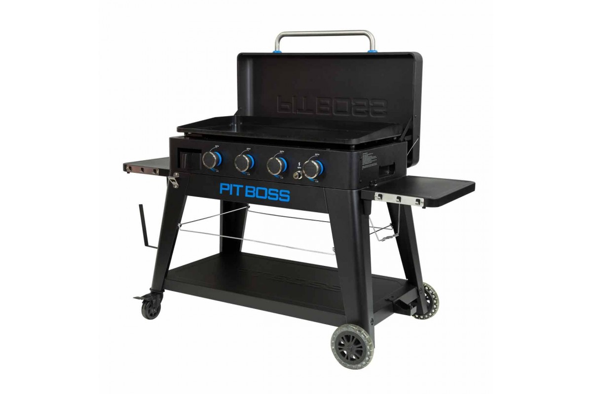 Портативний газовий гриль-планча Pit Boss Ultimate, на 4 пальники, зйомний, зі столом, 10813