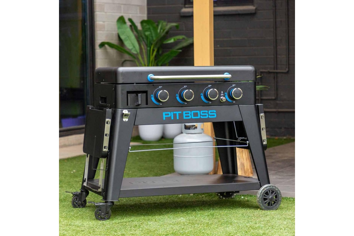 Портативний газовий гриль-планча Pit Boss Ultimate, на 4 пальники, зйомний, зі столом, 10813
