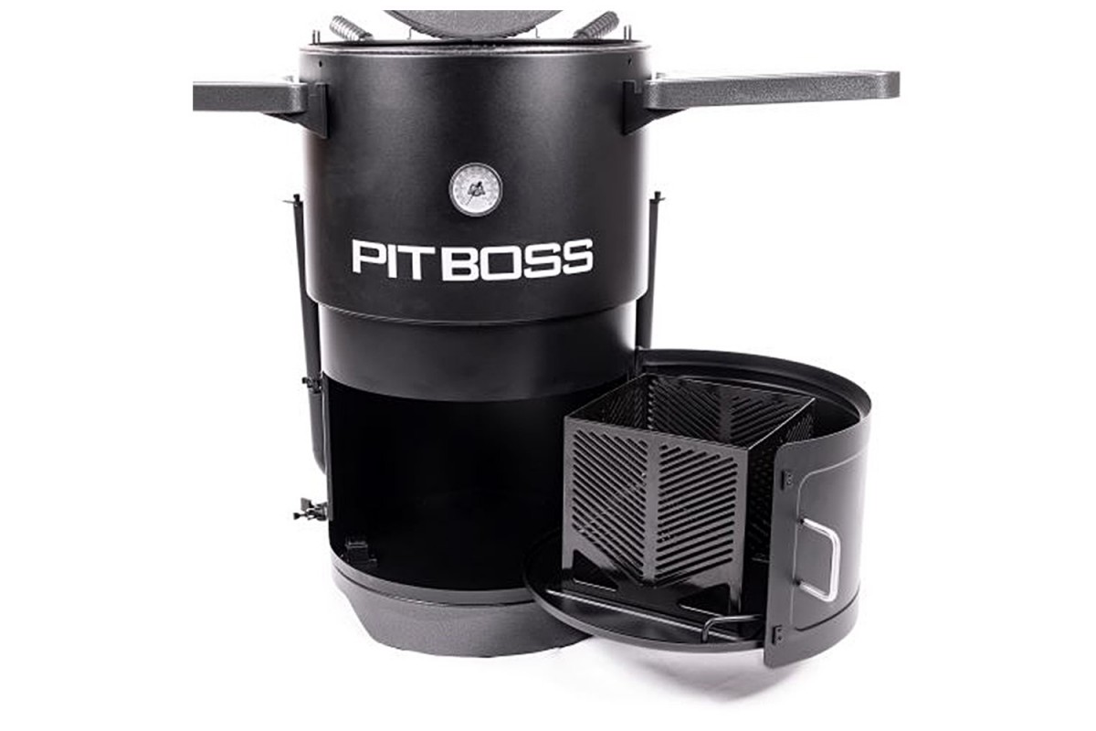 Вугільний смокер Pit Boss Champion, бочкова форма, коптильня-гриль, 10806