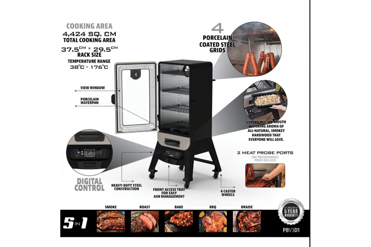 Електричний гриль-смокер Pit Boss 3-Series Digital Electric, 10600