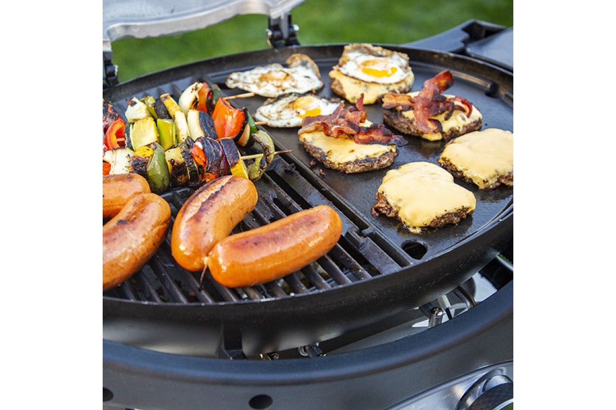 Планча-вставка чугунная для гриля Pit Boss, для Sportsman 2, и других по размеру, двухсторонняя реверсивная, чугун 100%, 40418