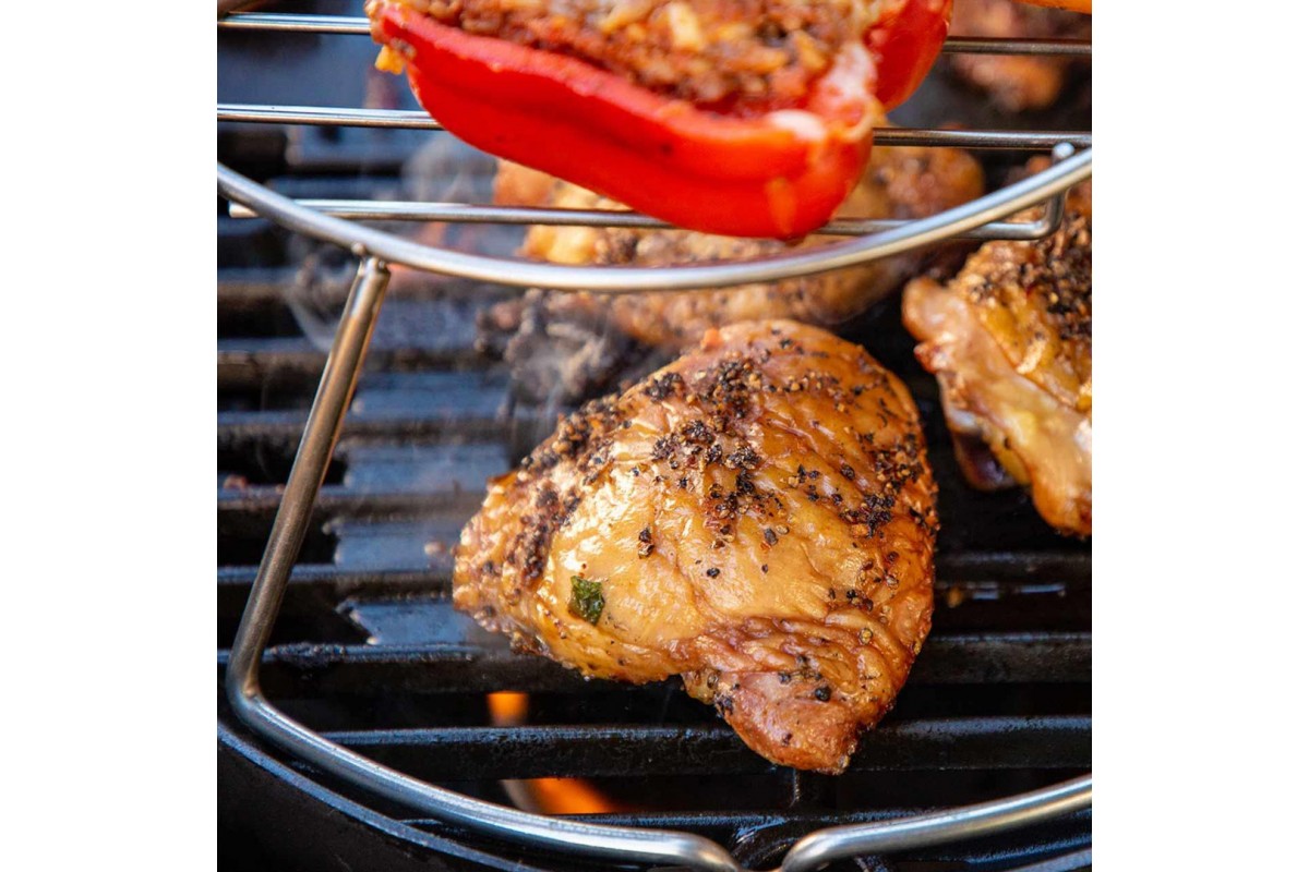 Подставка для подогрева для гриля Pit Boss, для Sportsman 2, и других по размеру, нержавеющая сталь, 40420