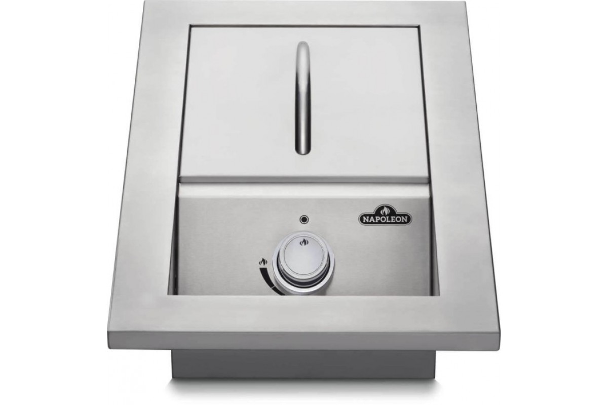 Одинарная конфорка для встраивания с крышкой из нержавеющей стали Napoleon BI10RTPSS-CE